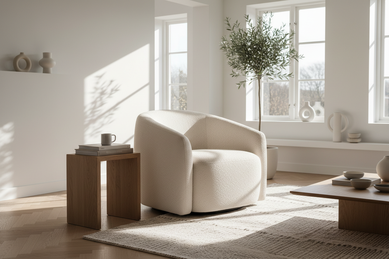 Bouclé Accent Lounge Chair