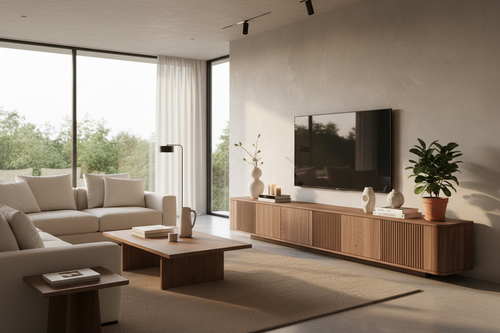 Modern Walnut TV Stand
